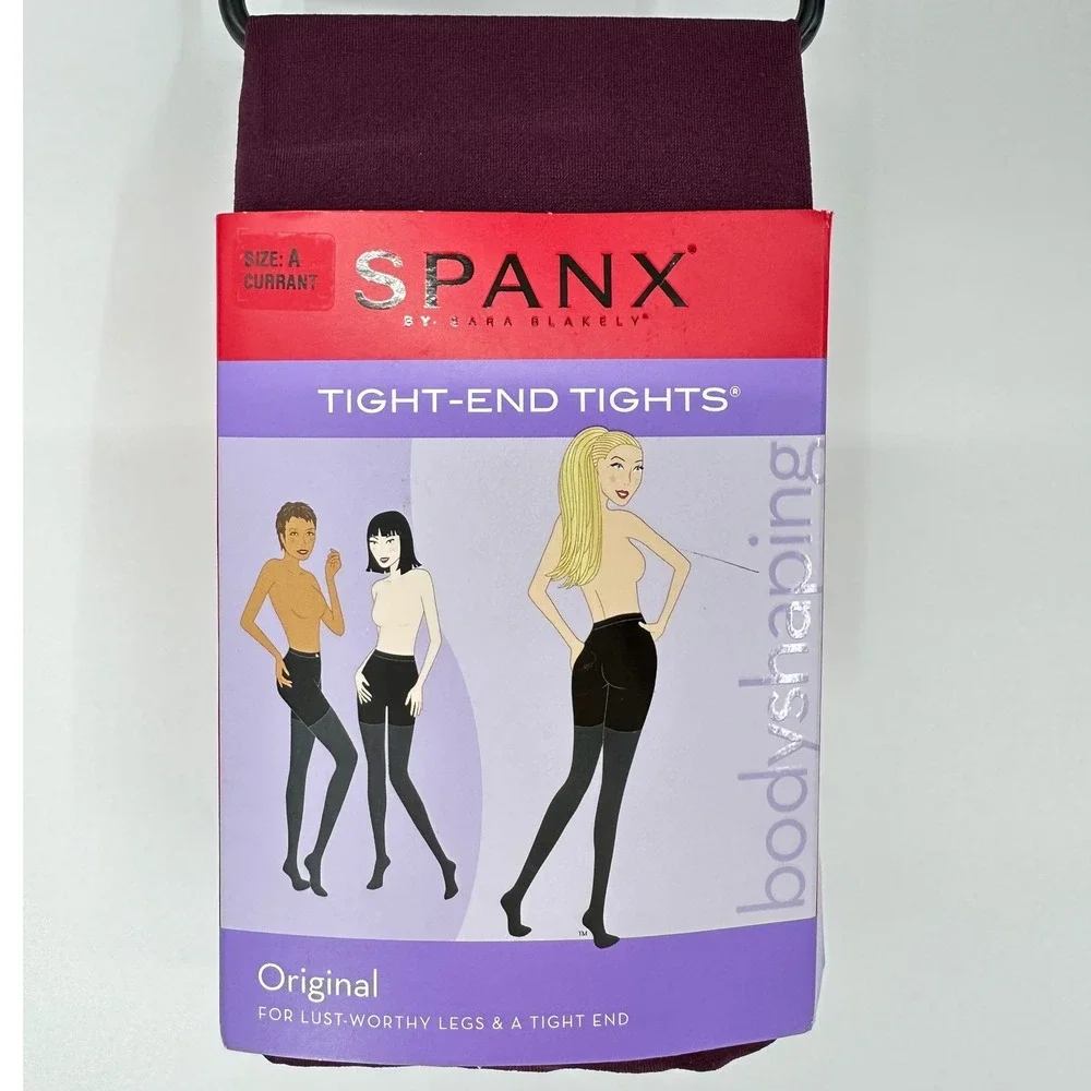 Spanx Tight-End Tights‎ Women Size A Currant Burgundy Bodyshaping Opaque 128 NEW